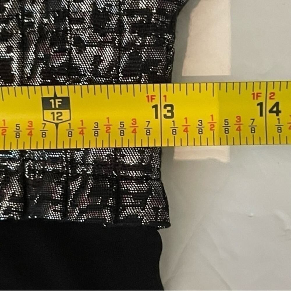 Max & Cleo Black Metallic Silver WhimsiGoth Dress NWOT Size 2 - Picture 12 of 13